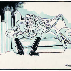 El MNAC redescubre a Mario Armengol el caricaturista que combatió a Hitler con humor